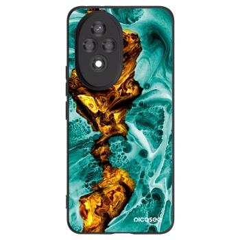 Picasee Honor 200 5G Hülle - Schwarzes Silikon - Goldsky