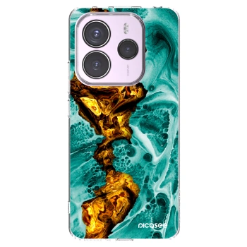 Picasee Xiaomi Redmi Note 14 5G Hülle - Transparentes Silikon - Goldsky