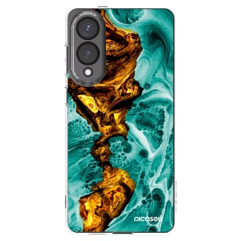 Picasee Samsung Galaxy S25 Edge 5G Hülle - Transparentes Silikon - Goldsky