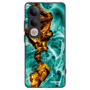 Picasee Vivo V50 Lite 5G Hülle - Schwarzes Silikon - Goldsky