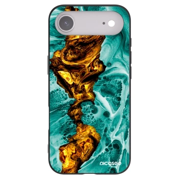 Picasee Apple iPhone Air Hülle - Schwarzes Silikon - Goldsky