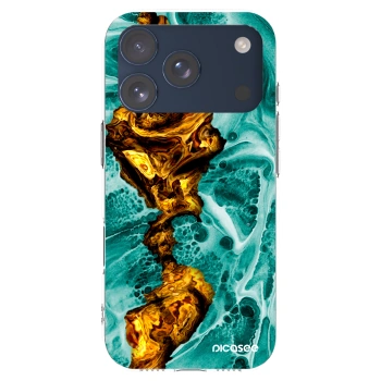 Picasee Apple iPhone 17 Pro Hülle - Transparentes Silikon - Goldsky
