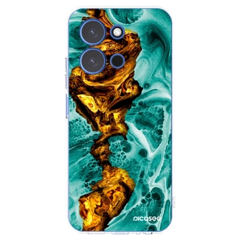 Picasee Xiaomi Redmi 15C 4G Hülle - Transparentes Silikon - Goldsky