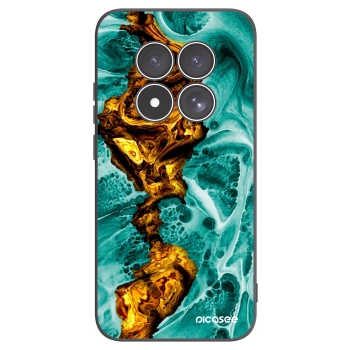Picasee Xiaomi Redmi Note 15 Pro 4G Hülle - Schwarzes Silikon - Goldsky
