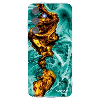 Picasee Samsung Galaxy S25 FE 5G Hülle - Transparentes Silikon - Goldsky