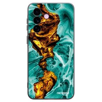 Picasee Samsung Galaxy A57 5G Hülle - Schwarzes Silikon - Goldsky
