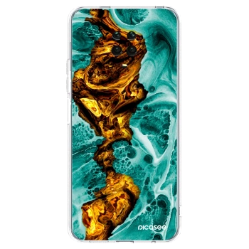 Picasee Xiaomi Redmi Note 9S Hülle - Transparentes Silikon - Goldsky