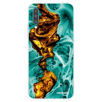 Picasee Samsung Galaxy A30s A307F Hülle - Transparentes Silikon - Goldsky