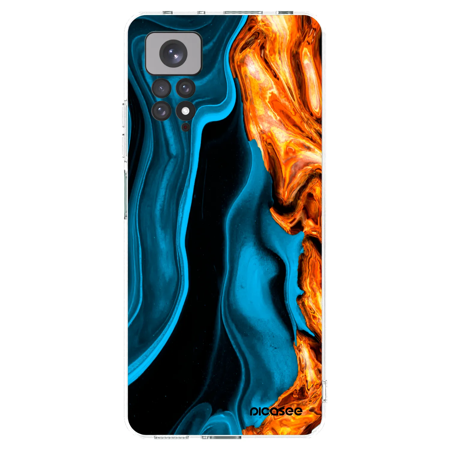 Picasee Xiaomi Redmi Note 11S 4G Hülle - Transparentes Silikon - Gold blue