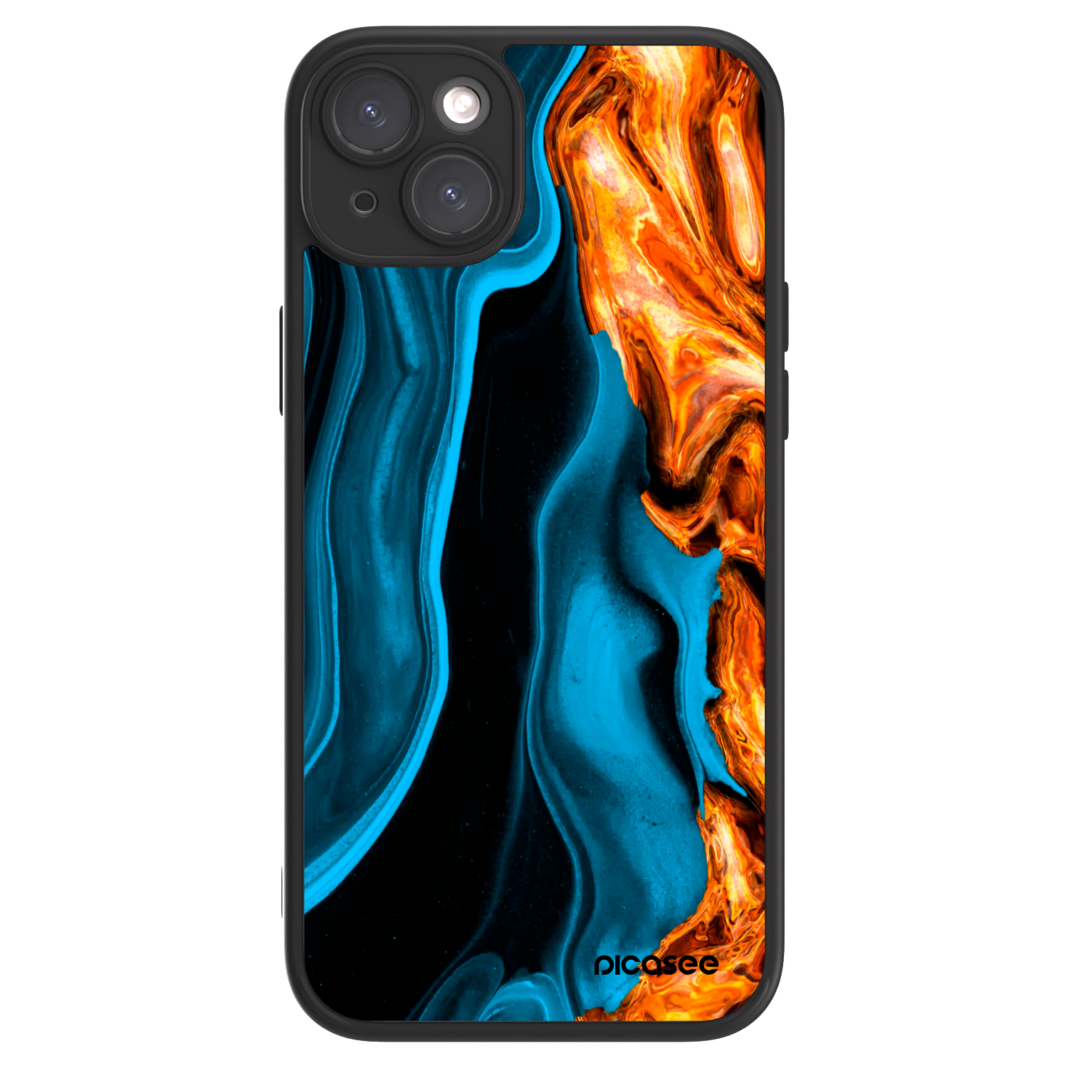 Picasee ULTIMATE CASE für Apple iPhone 15 Plus - Gold blue