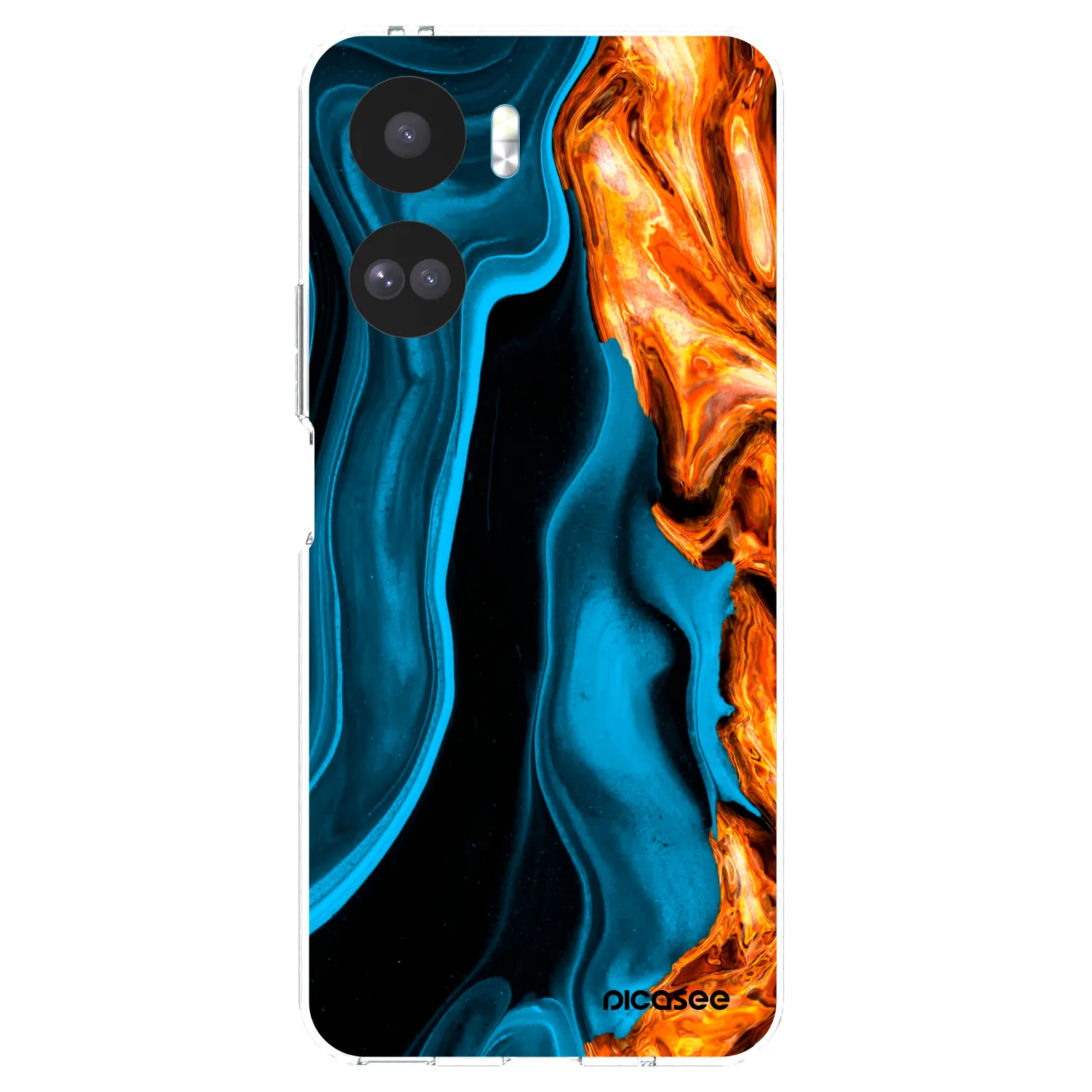 Picasee Honor 90 Lite 5G Hülle - Transparentes Silikon - Gold blue