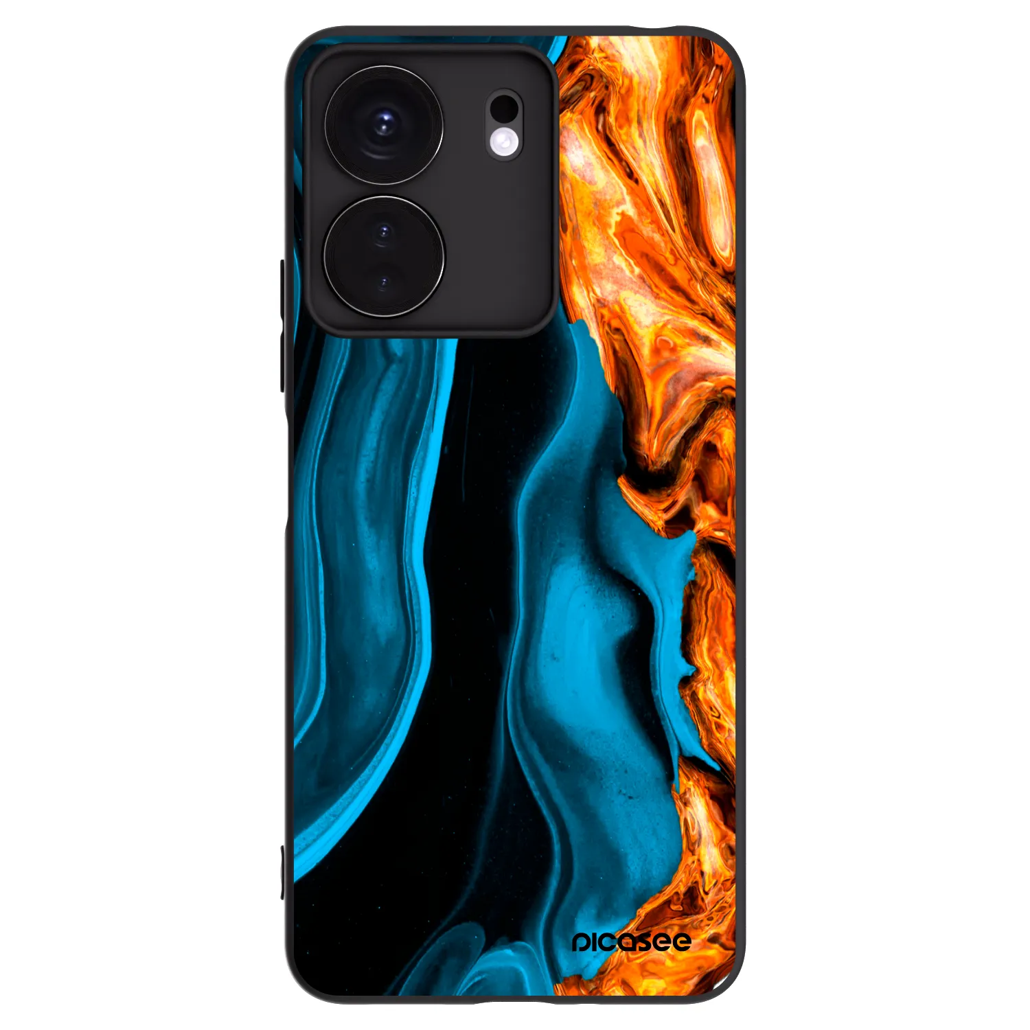 Picasee Xiaomi Redmi 13C 4G Hülle - Schwarzes Silikon - Gold blue
