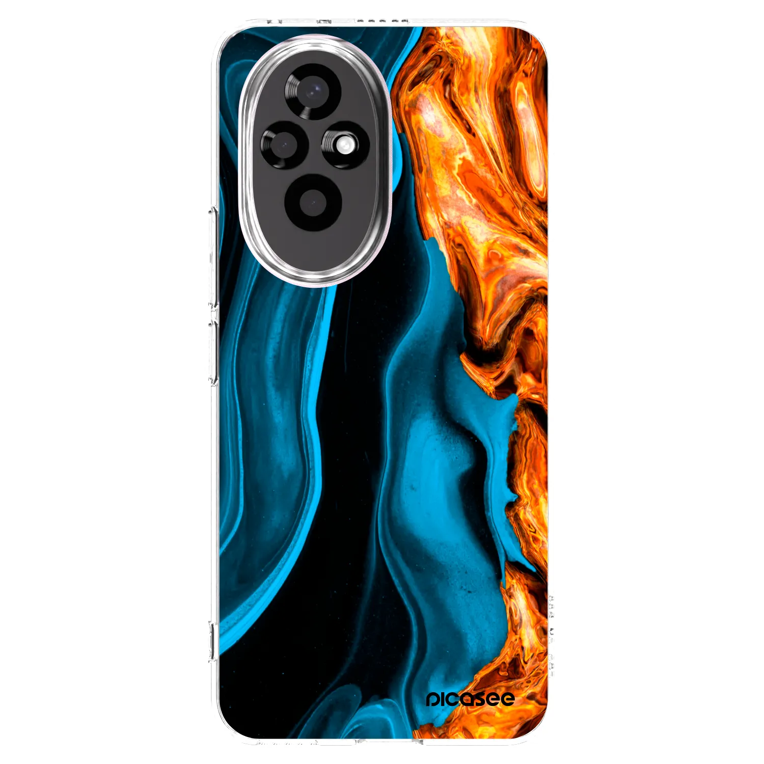 Picasee Honor 200 Pro 5G Hülle - Transparentes Silikon - Gold blue
