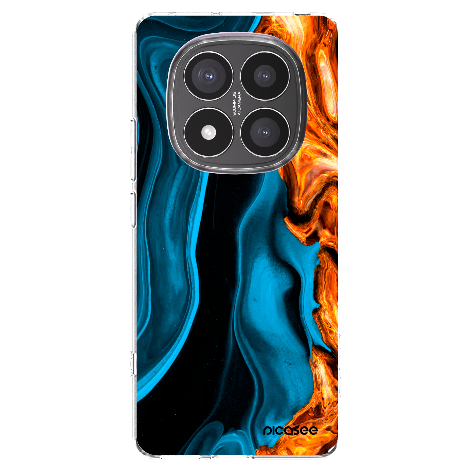 Picasee Xiaomi Redmi Note 14 Pro+ 5G Hülle - Transparentes Silikon - Gold blue