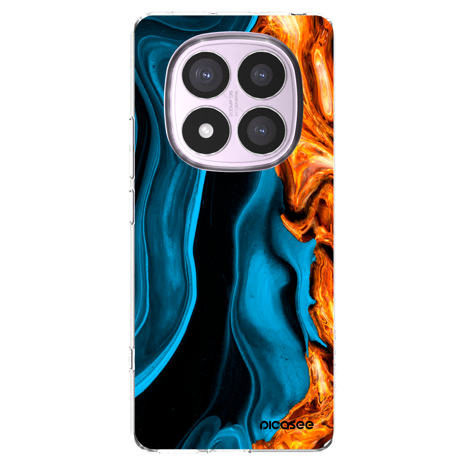 Picasee Xiaomi Redmi Note 14 Pro 5G Hülle - Transparentes Silikon - Gold blue
