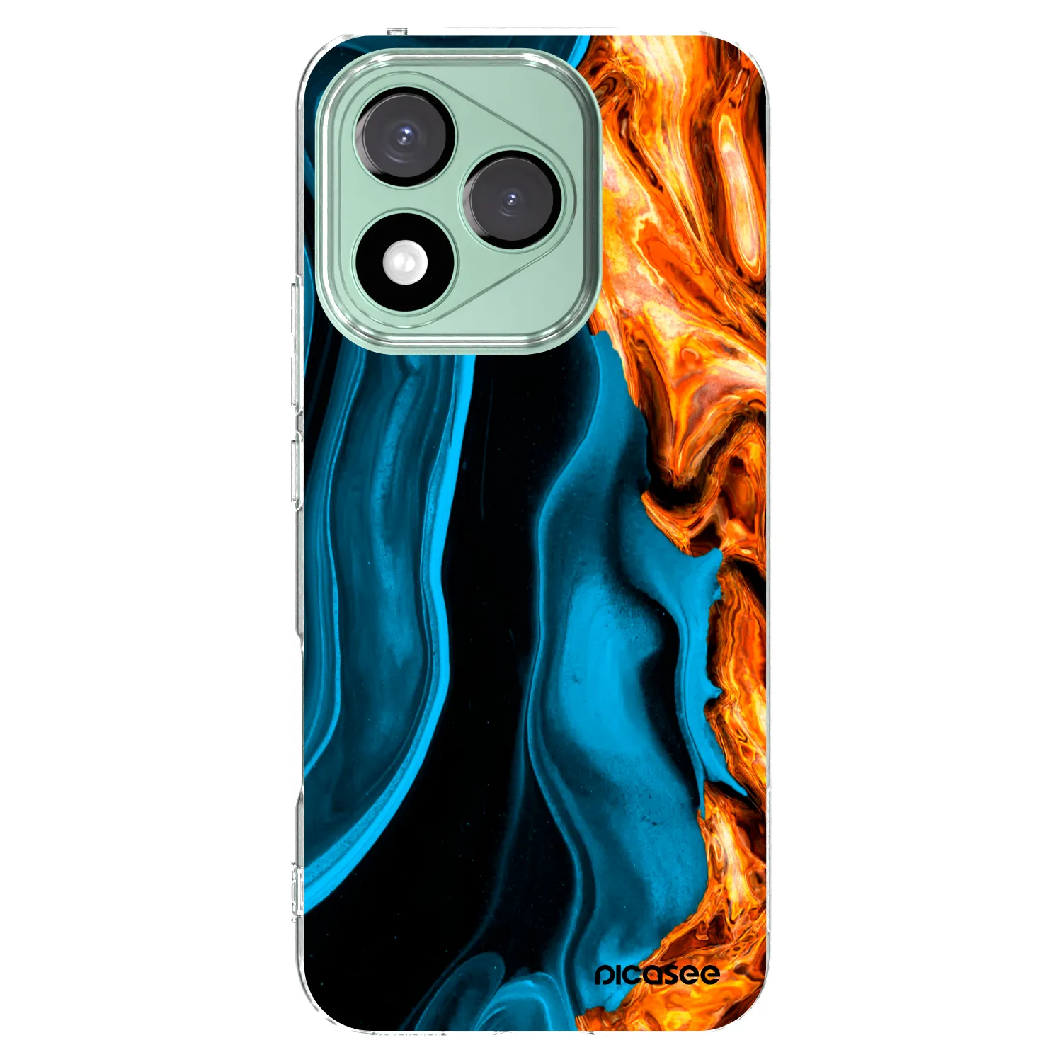 Picasee Honor 400 Lite 5G Hülle - Transparentes Silikon - Gold blue