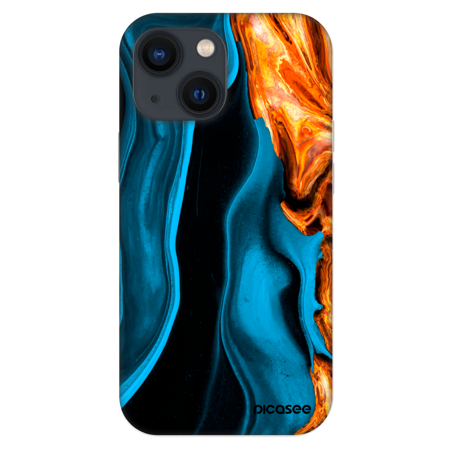 Picasee Fashion Case für Apple iPhone 13 mini - Gold blue