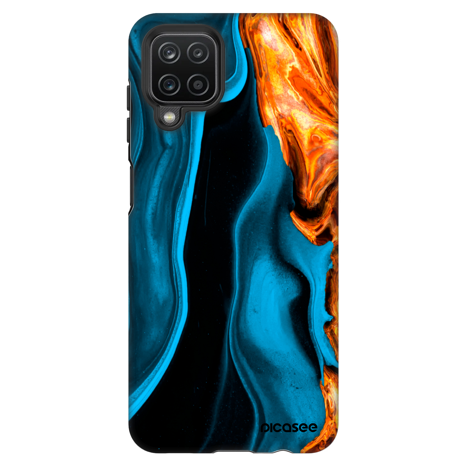 Picasee Fashion Case für Samsung Galaxy A12 A125F - Gold blue
