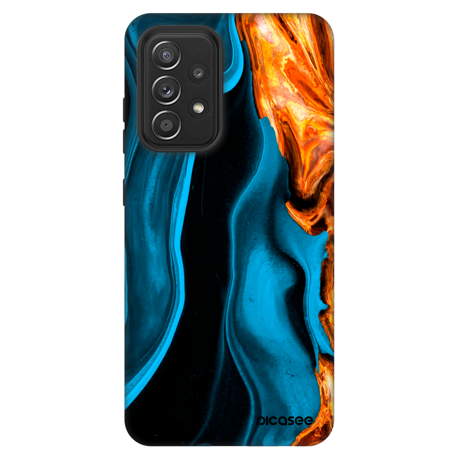 Picasee Fashion Case für Samsung Galaxy A52 5G A525F - Gold blue