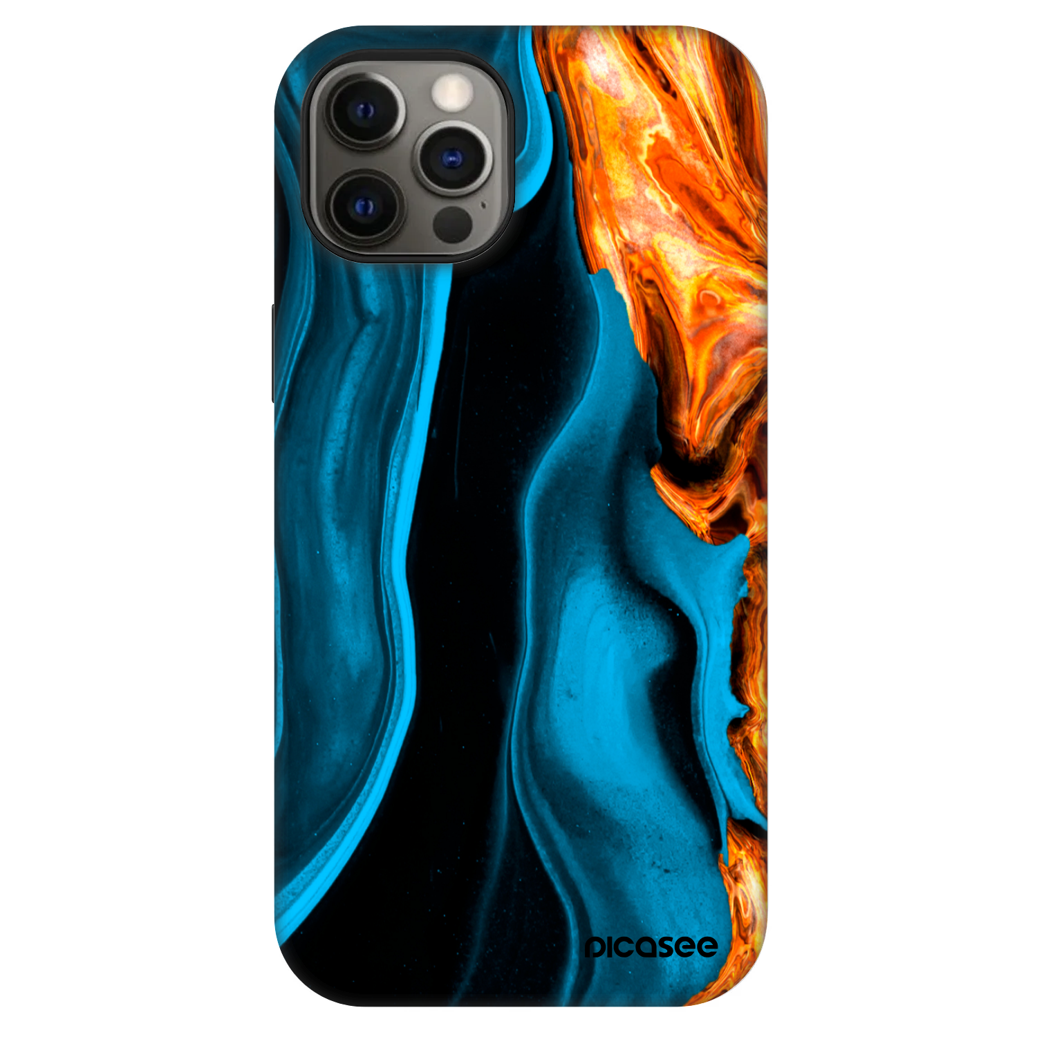 Picasee Fashion Case MagSafe für Apple iPhone 12 - Gold blue