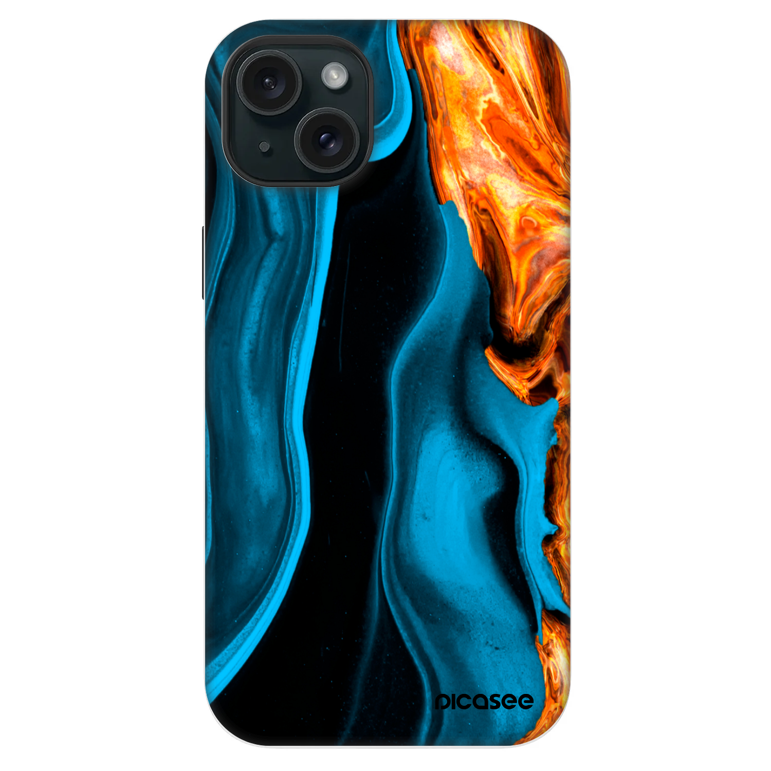 Picasee Fashion Case MagSafe für Apple iPhone 14 Plus - Gold blue