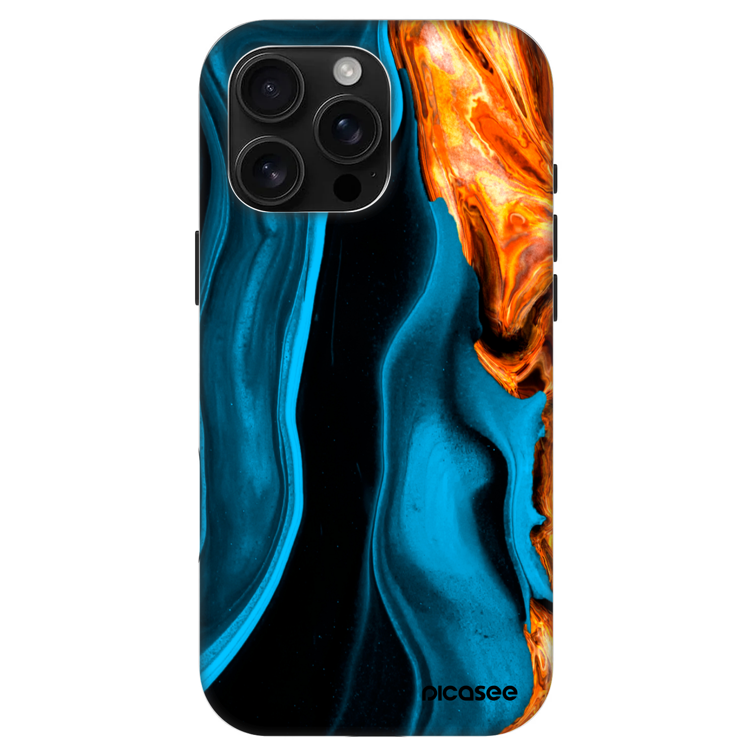 Picasee Fashion Case MagSafe für Apple iPhone 16 Pro Max - Gold blue