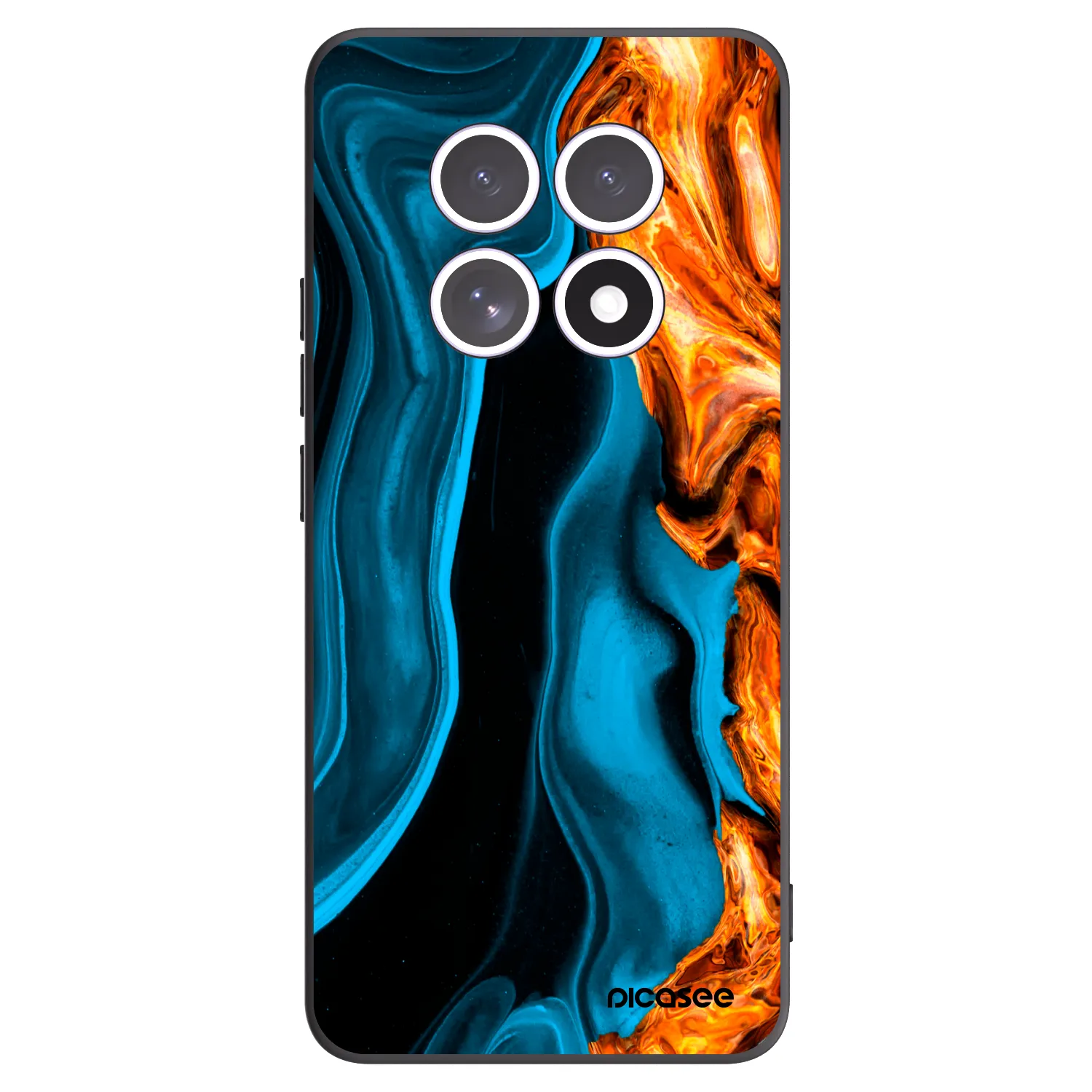 Picasee Xiaomi Redmi Note 15 5G Hülle - Schwarzes Silikon - Gold blue