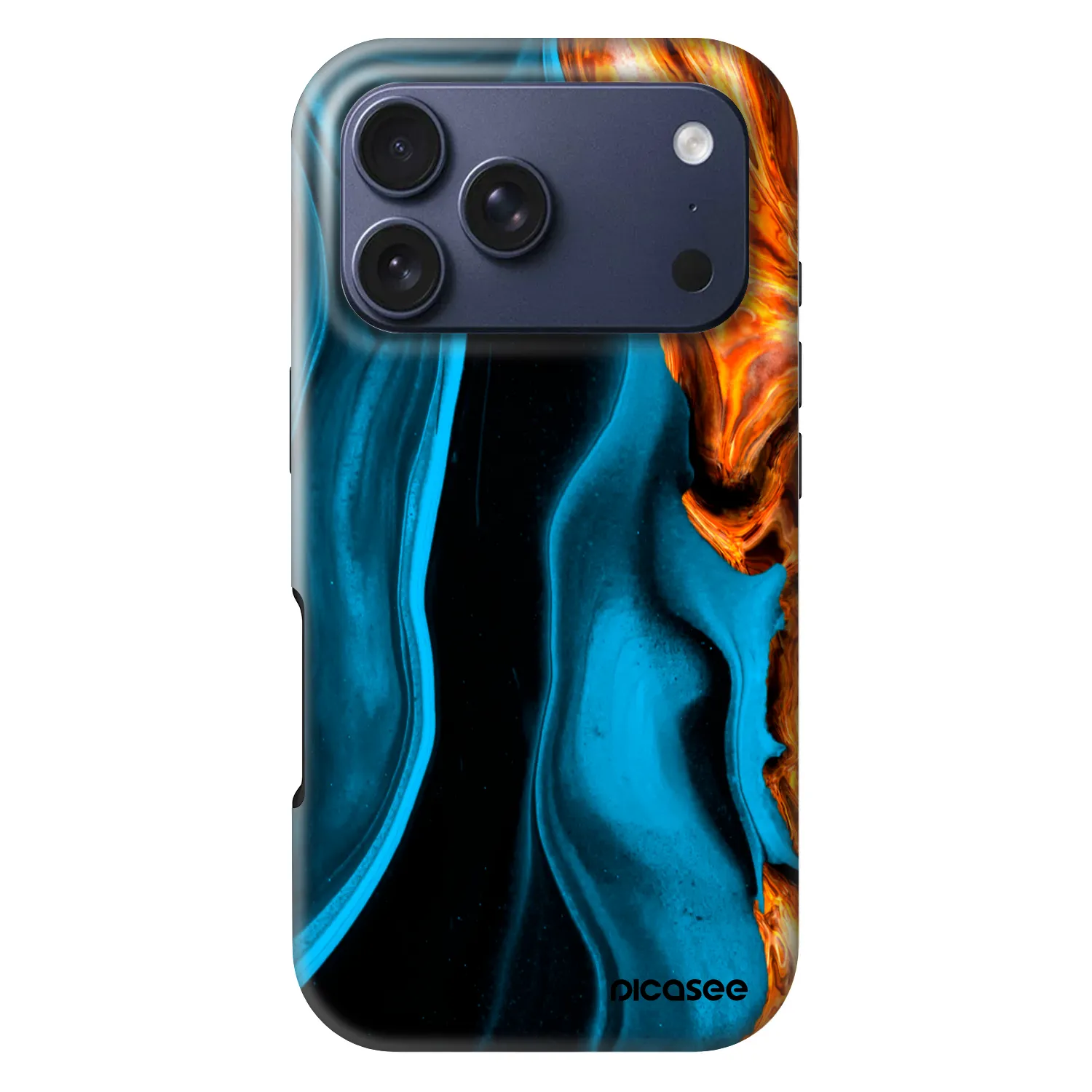 Picasee Fashion Case MagSafe für Apple iPhone 18 Pro - Gold blue