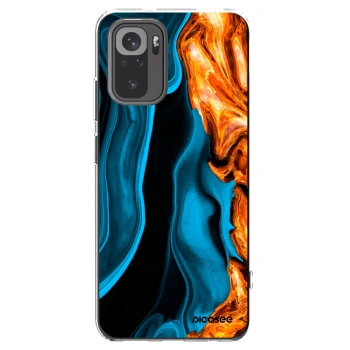 Picasee Xiaomi Redmi Note 10S Hülle - Transparentes Silikon - Gold blue