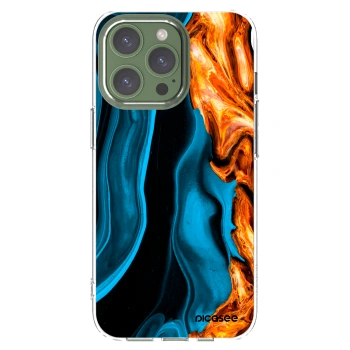 Picasee Apple iPhone 13 Pro Hülle - Transparentes Silikon - Gold blue
