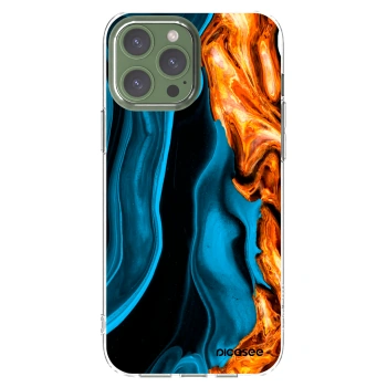 Picasee Apple iPhone 13 Pro Max Hülle - Transparentes Silikon - Gold blue
