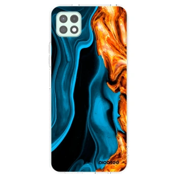 Picasee Samsung Galaxy A22 A226B 5G Hülle - Transparentes Silikon - Gold blue