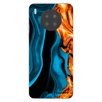 Picasee Huawei Nova 8i Hülle - Transparentes Silikon - Gold blue