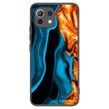 Picasee Xiaomi 11 Lite 5G NE Hülle - Schwarzes Silikon - Gold blue