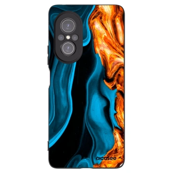 Picasee Huawei Nova 9 SE Hülle - Schwarzes Silikon - Gold blue