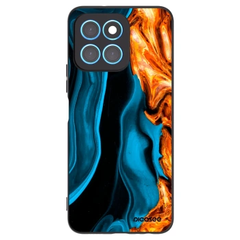 Picasee Honor X6 Hülle - Schwarzes Silikon - Gold blue