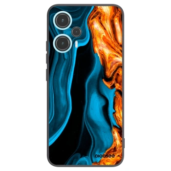 Picasee Xiaomi Poco F5 Hülle - Schwarzes Silikon - Gold blue