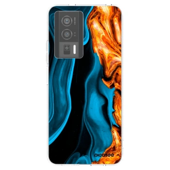 Picasee Xiaomi Poco F5 Pro 5G Hülle - Transparentes Silikon - Gold blue