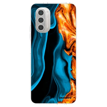 Picasee Motorola Moto G51 Hülle - Transparentes Silikon - Gold blue