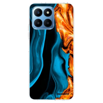 Picasee Honor 70 Lite Hülle - Transparentes Silikon - Gold blue