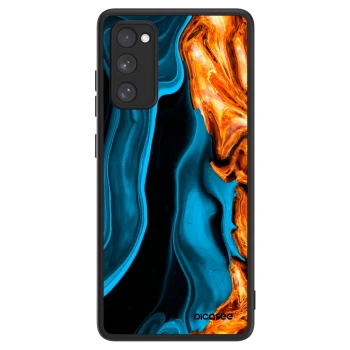Picasee ULTIMATE CASE PowerShare für Samsung Galaxy S20 FE - Gold blue