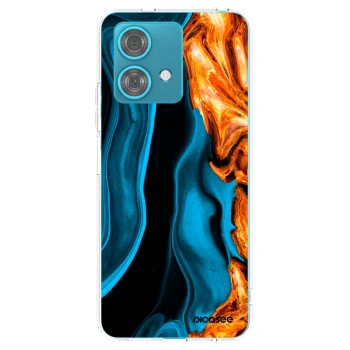 Picasee Motorola Edge 40 Neo Hülle - Transparentes Silikon - Gold blue