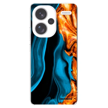 Picasee Xiaomi Redmi Note 13 Pro+ 5G Hülle - Transparentes Silikon - Gold blue