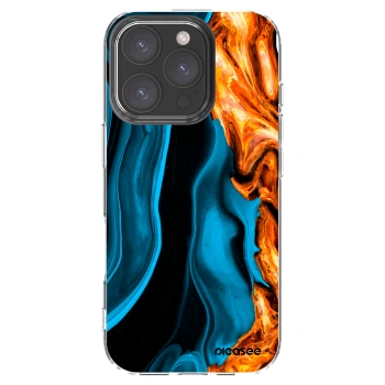 Picasee Apple iPhone 16 Pro Hülle - Transparentes Silikon - Gold blue