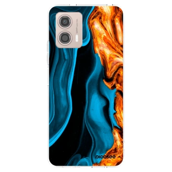 Picasee Motorola Moto G53 5G Hülle - Transparentes Silikon - Gold blue