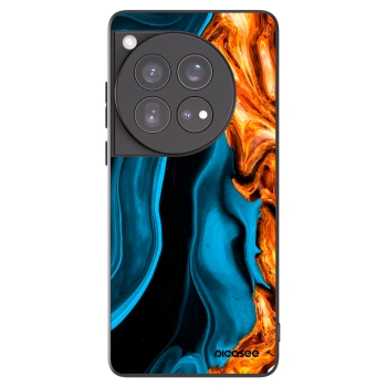 Picasee OnePlus 12 5G Hülle - Schwarzes Silikon - Gold blue