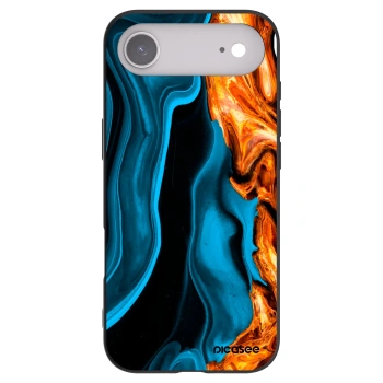 Picasee Apple iPhone Air Hülle - Schwarzes Silikon - Gold blue