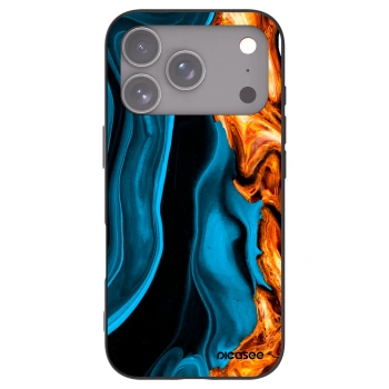 Picasee Apple iPhone 17 Pro Hülle - Schwarzes Silikon - Gold blue