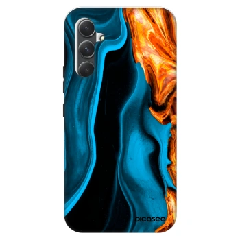 Hülle für Samsung Galaxy A34 5G A346B - Gold blue