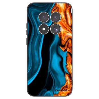 Picasee Xiaomi Redmi Note 15 Pro 4G Hülle - Schwarzes Silikon - Gold blue